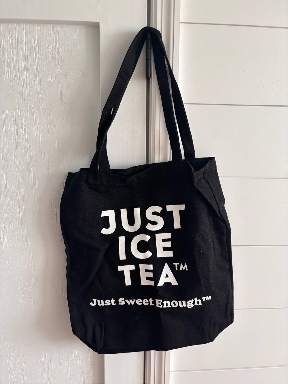 Just Ice Tea Black Logo Tote Bag - Brand New